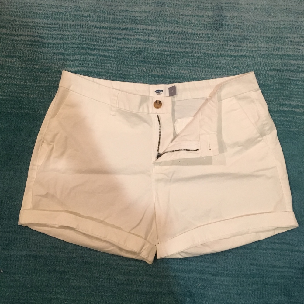 White Khaki Shorts
